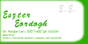 eszter eordogh business card